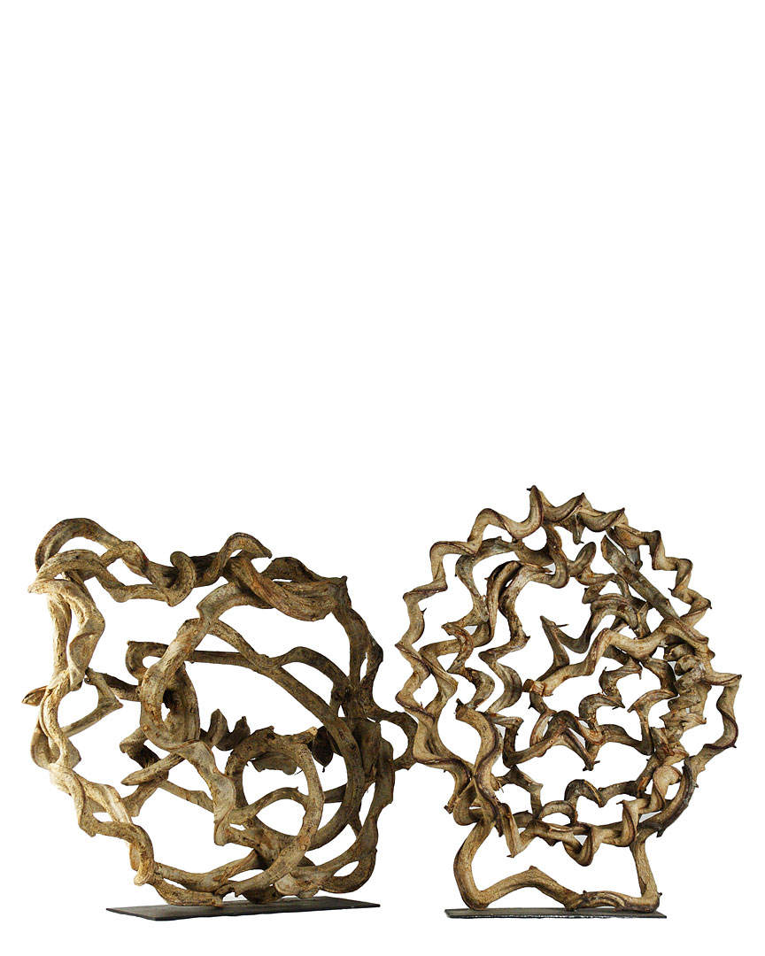 Zentique Dried Vine Root Sculpture In Brown