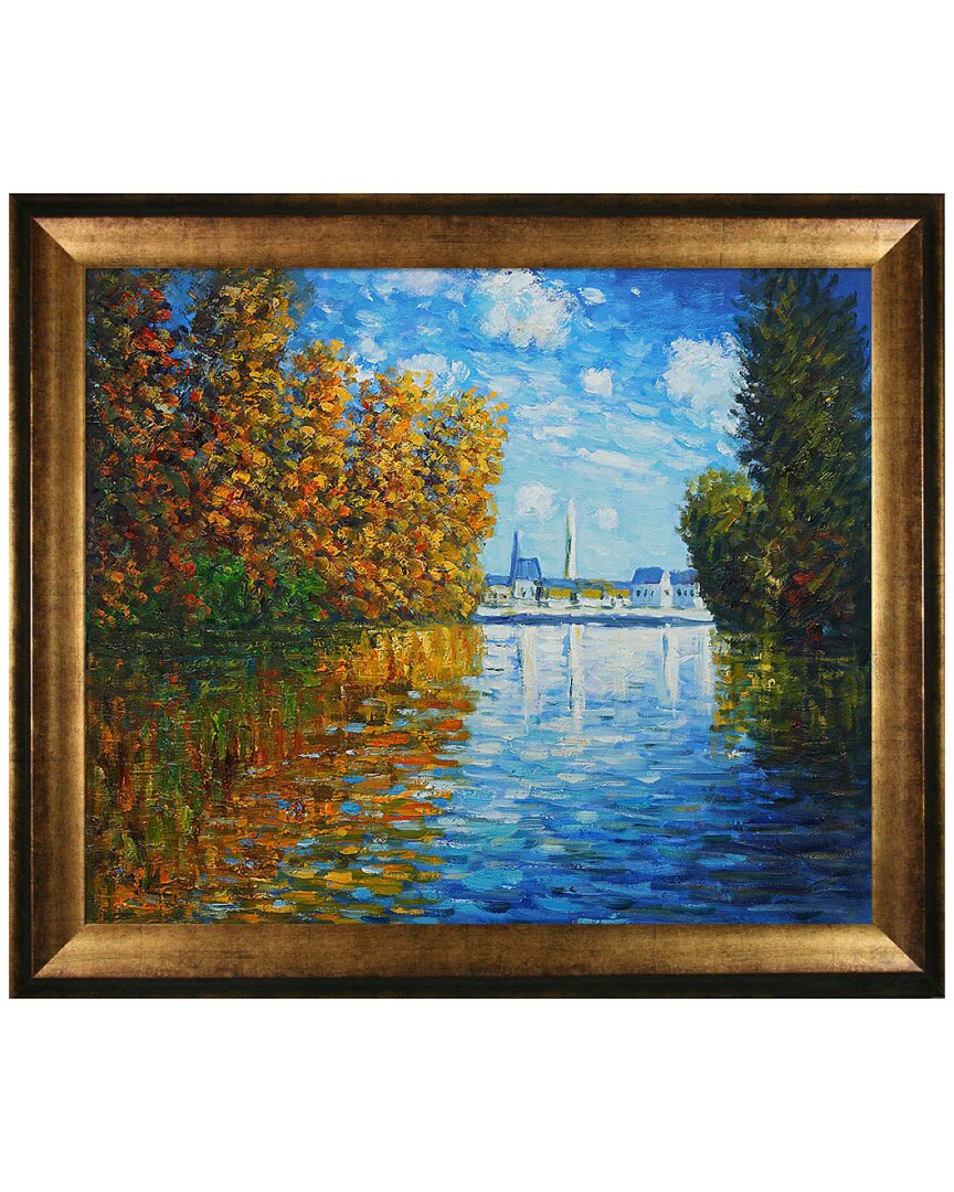 Handpainted Hued Hand-painted Masterpieces Autumn At Argenteuil By Claude Monet In Beige