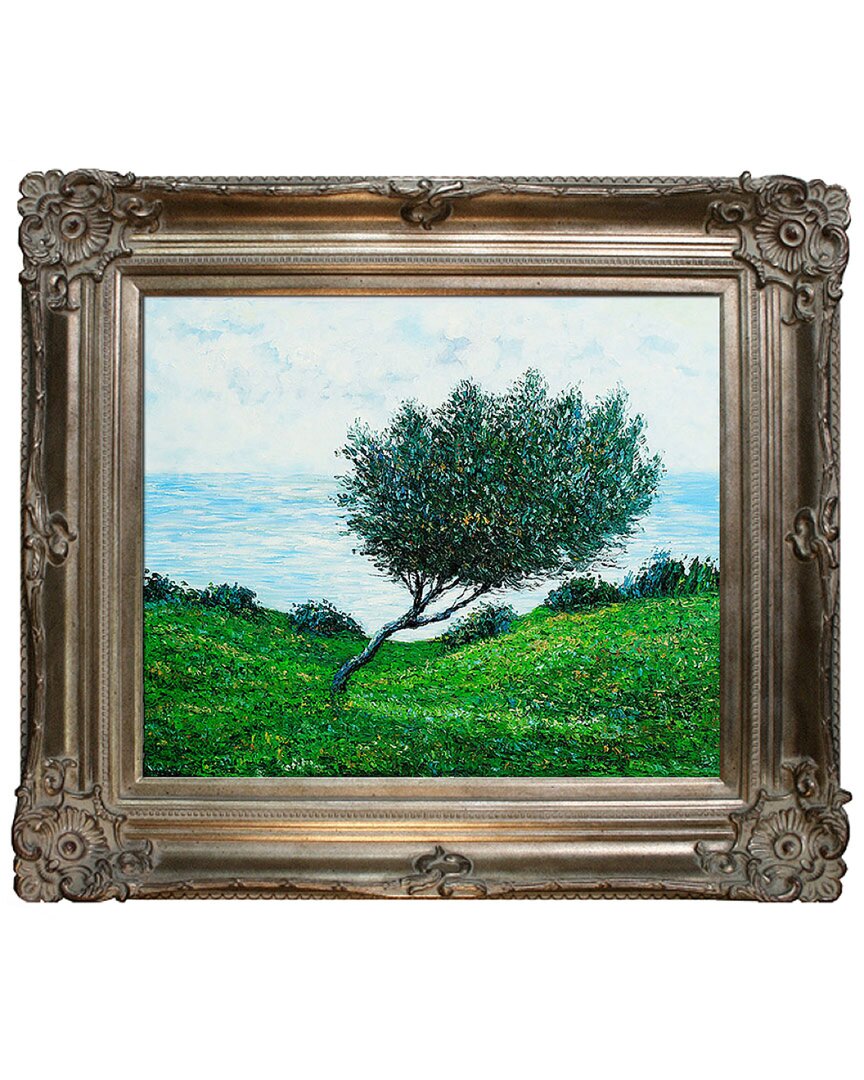 Handpainted Hued Hand-painted Masterpieces Sea Coast At Trouville By Claude Monet In Beige