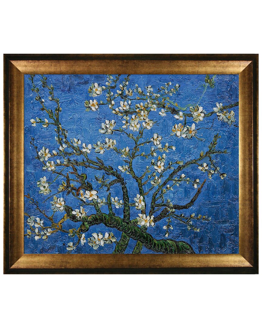 Handpainted Hued Hand-painted Masterpieces Branches Of An Almond Tree In Blossom By Vincent Van Gogh In Beige