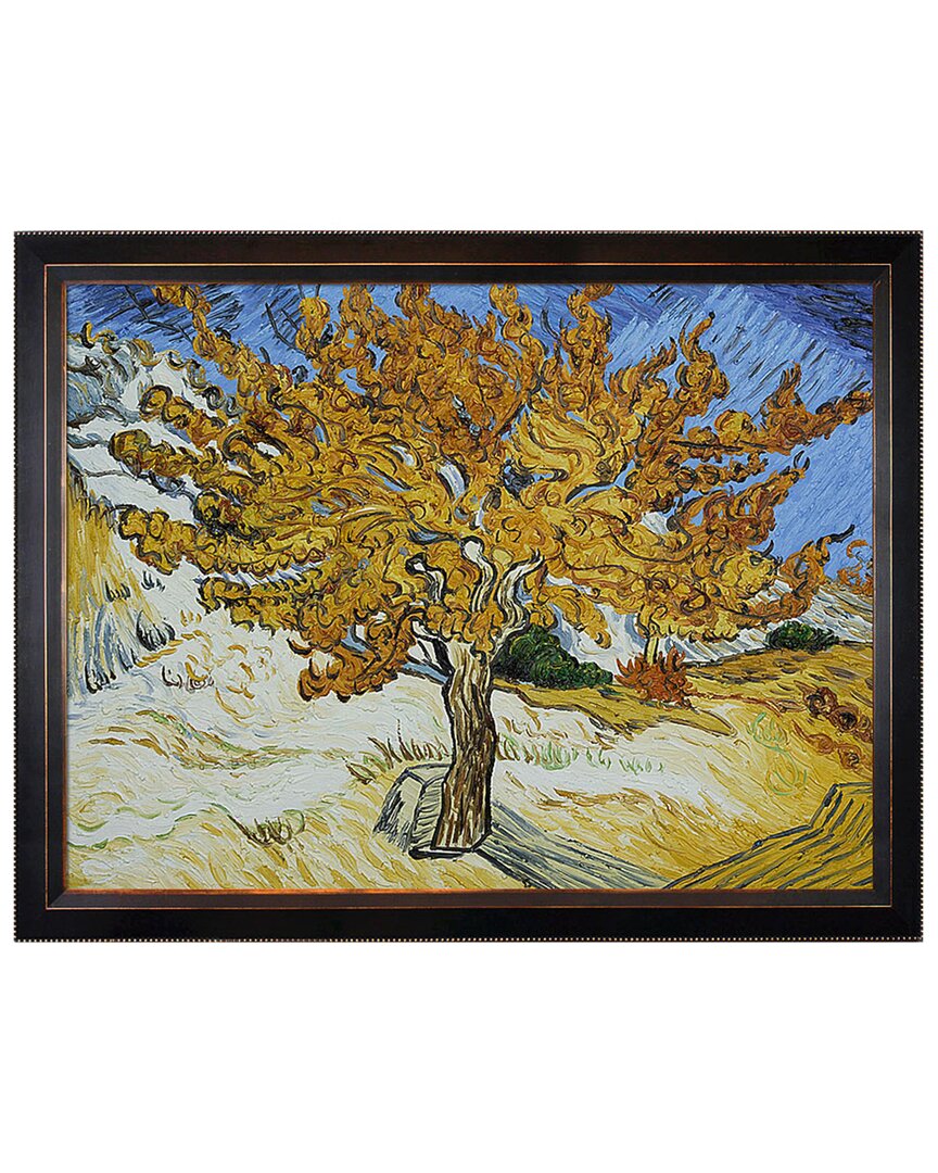 Handpainted Hued Hand-painted Masterpieces The Mulberry Tree By Vincent Van Gogh In Beige