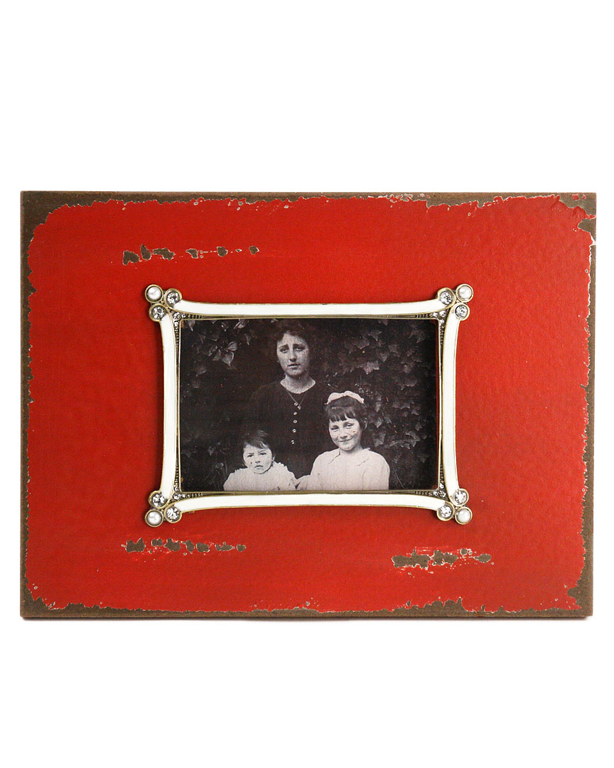Zentique Red Picture Frame In Brown