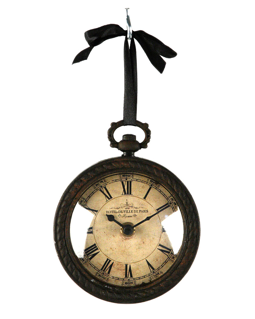 Zentique Ribboned Clock In Black