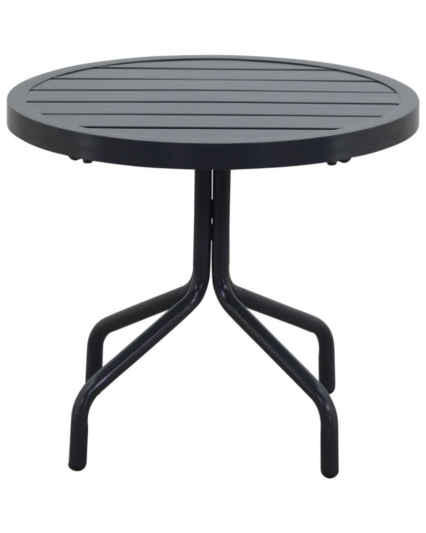 Courtyard Casual Santa Fe Round Side Table In Silver