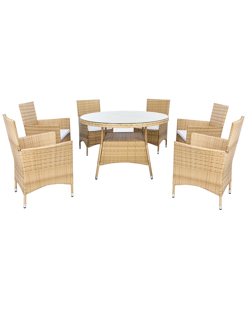 Safavieh Challe Outdoor Dining Set In Natural
