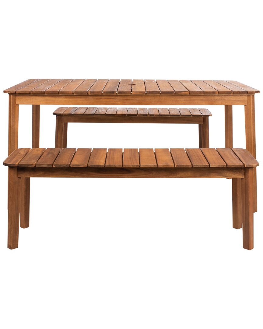 Safavieh Europa Outdoor Dining Set In Natural