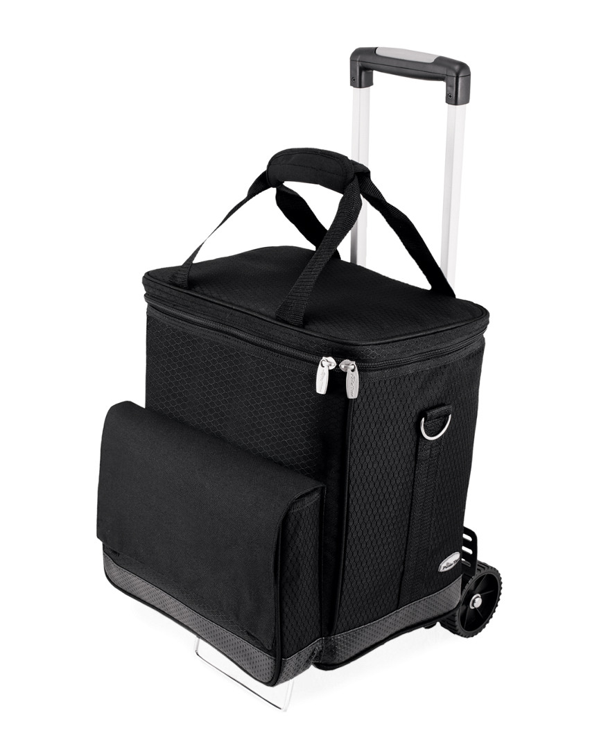 Picnic Time Cellar Wine Tote Cooler With Trolley