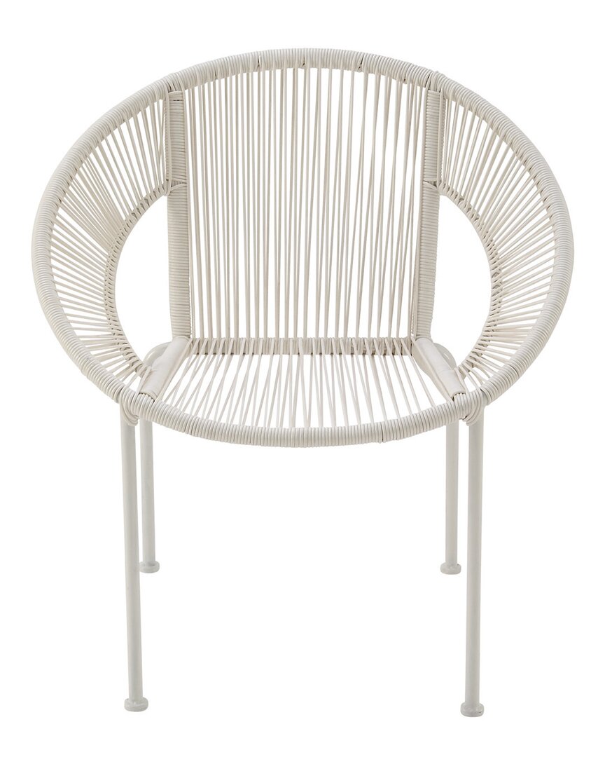 Uma Enterprises Peyton Lane Metal Contemporary Outdoor Chair In White