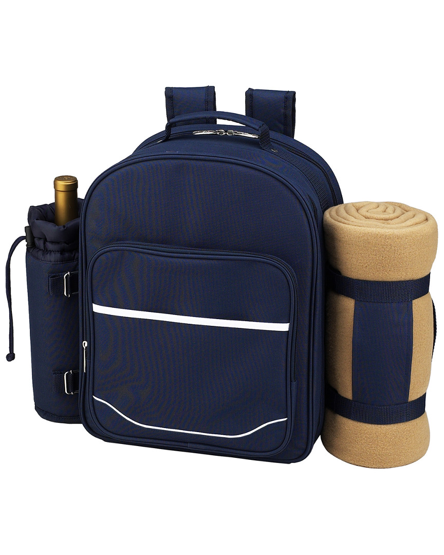 Picnic At Ascot Backpack Cooler For 4 With Blanket