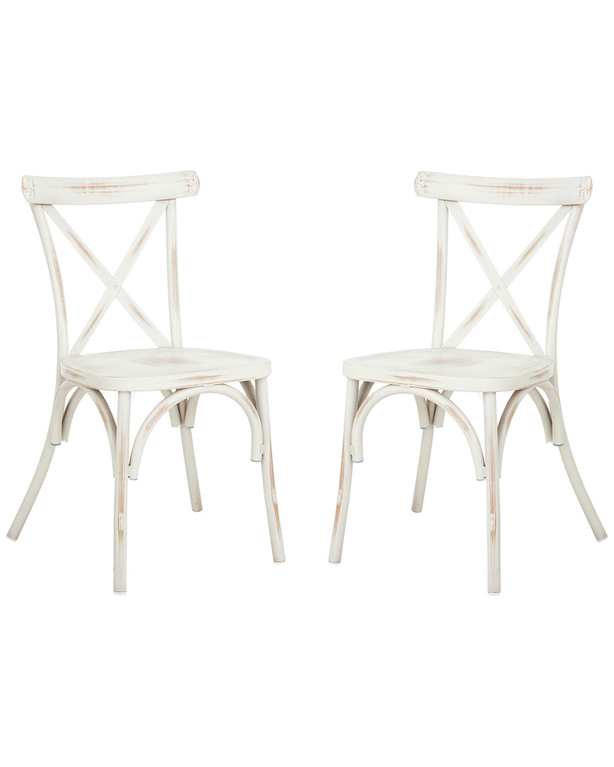 Shop Safavieh Set Of 2 Elia Outdoor Stackable Chairs
