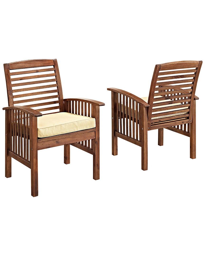 Hewson Acacia Wood Outdoor Patio Dining Chairs