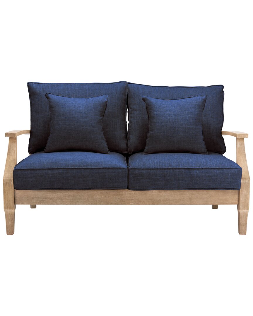 Safavieh Couture Martinique Wood Patio Loveseat Cpt1012d In Brown