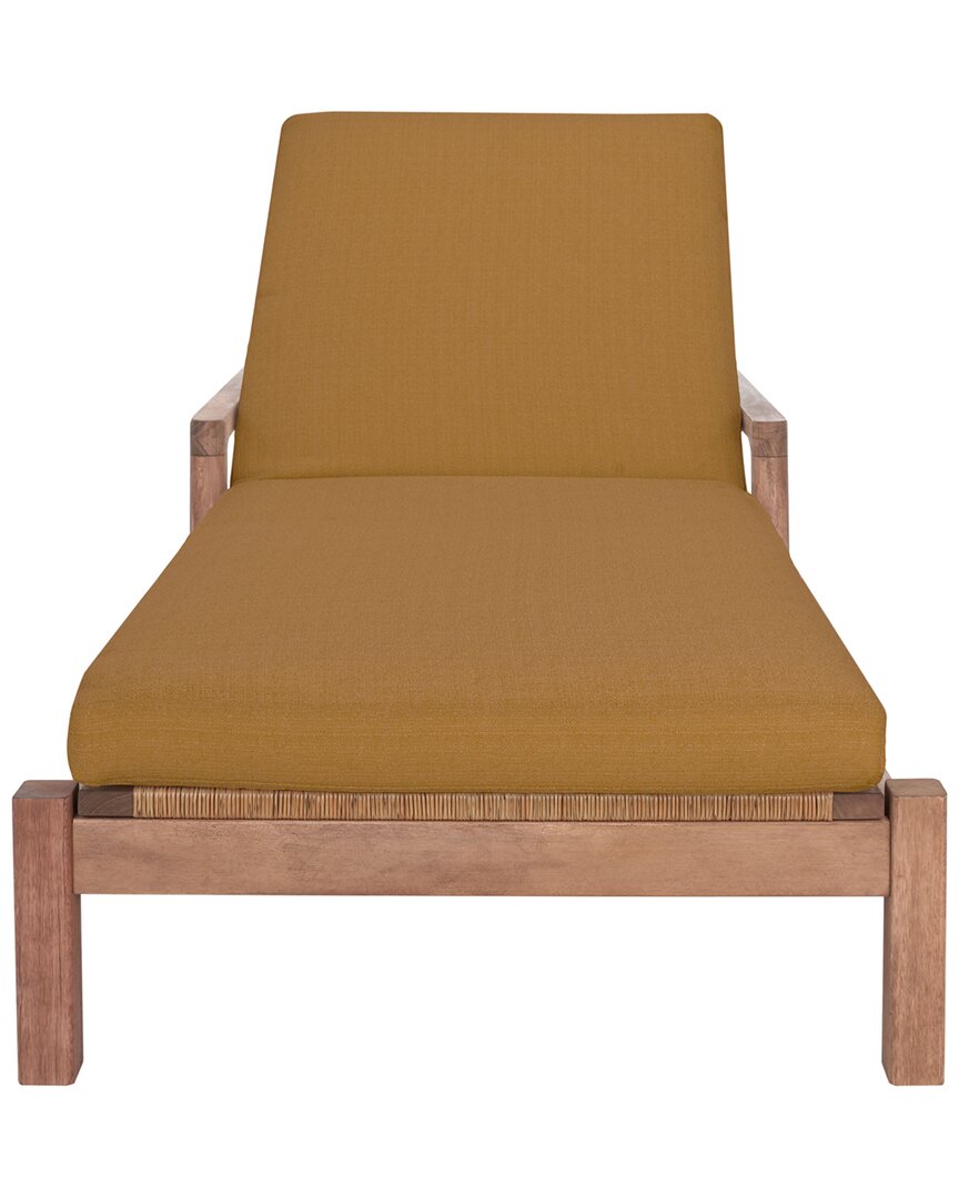 Safavieh Couture Donnamaria Wicker Sun Lounger In Brown