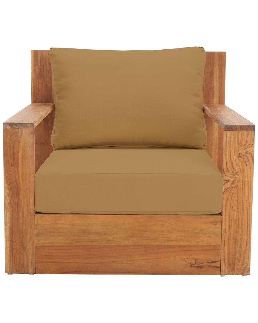 Safavieh Couture Kauai Brazil Teak Patio Chair In Brown