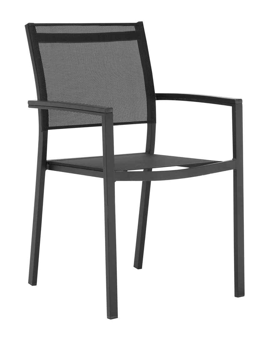 Pangea Home Indoor/outdoor Set Of 6 David Arm Chairs In Black