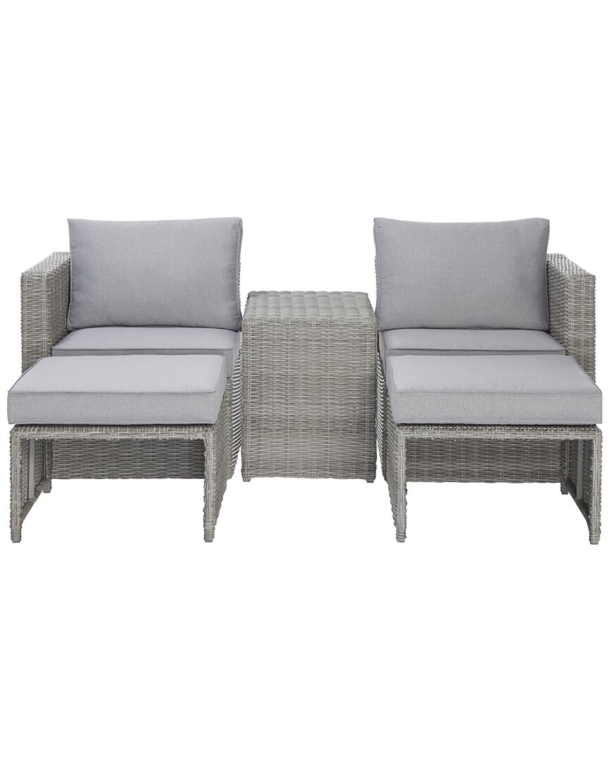 Progressive Furniture 5pc Outdoor Seating Set In Gray