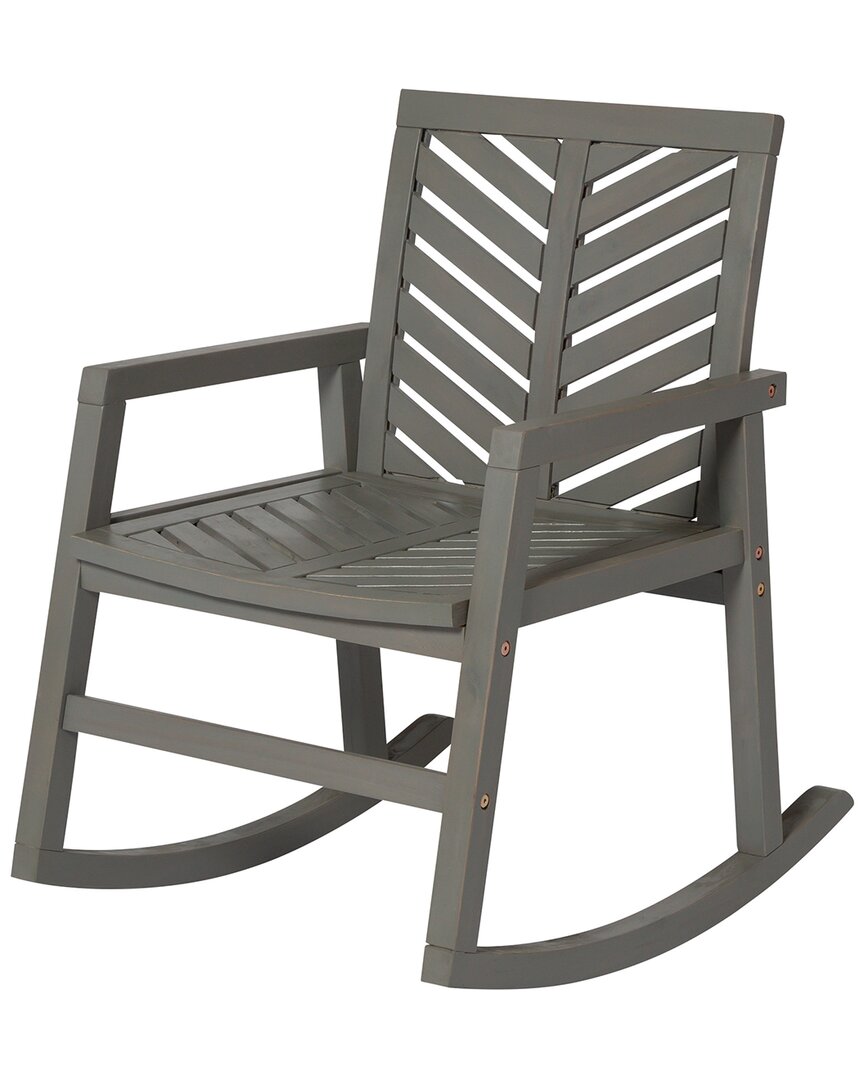 Hewson Vincent Outdoor Chevron Rocking Chair In Grey