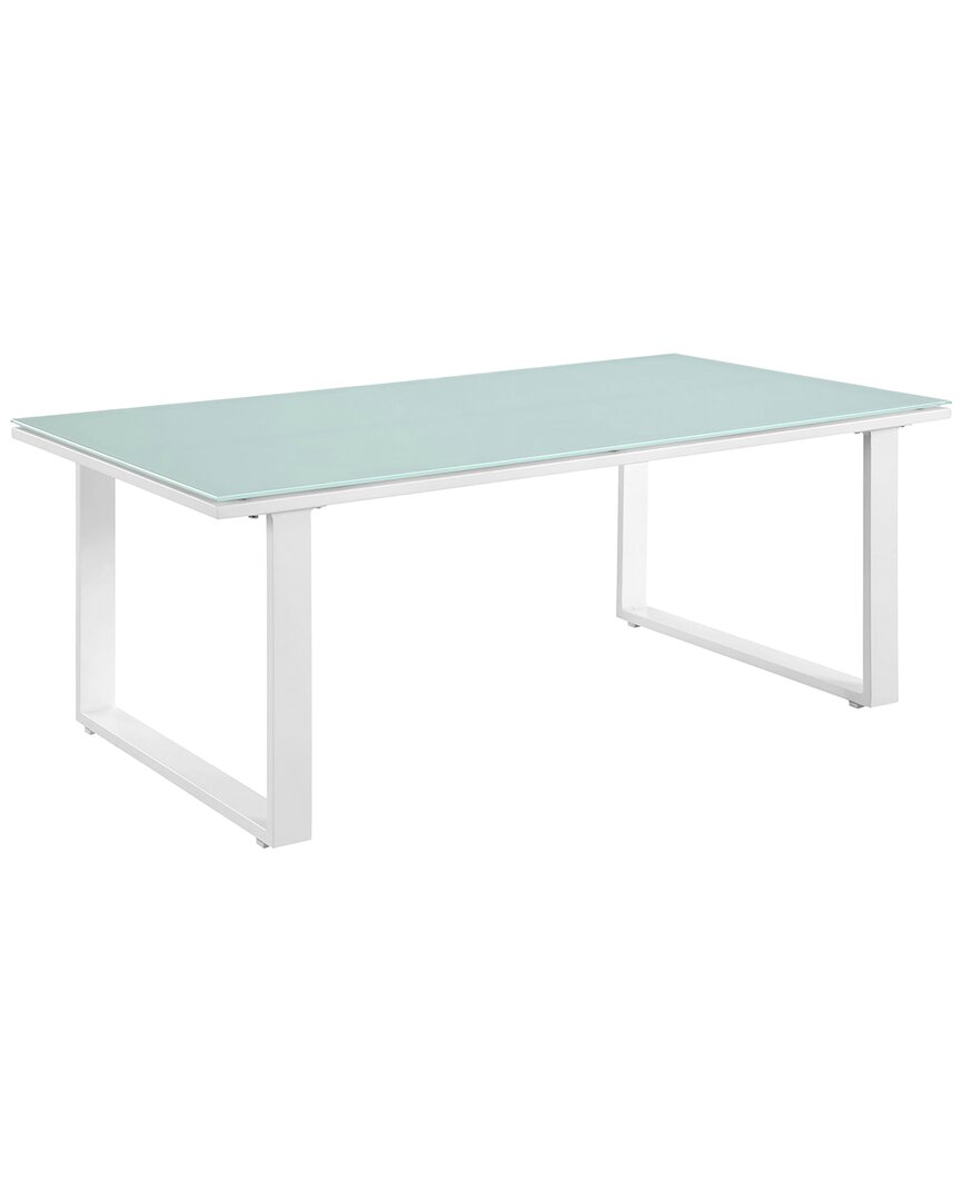 Modway Outdoor Fortuna Outdoor Patio Coffee Table In White