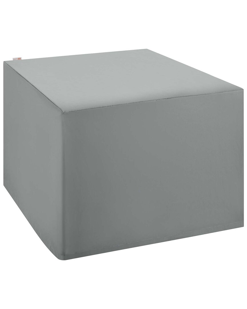 Modway Outdoor Immerse Convene / Sojourn / Summon Ottoman And Side Table Outdoor Patio Furniture Cov In Grey