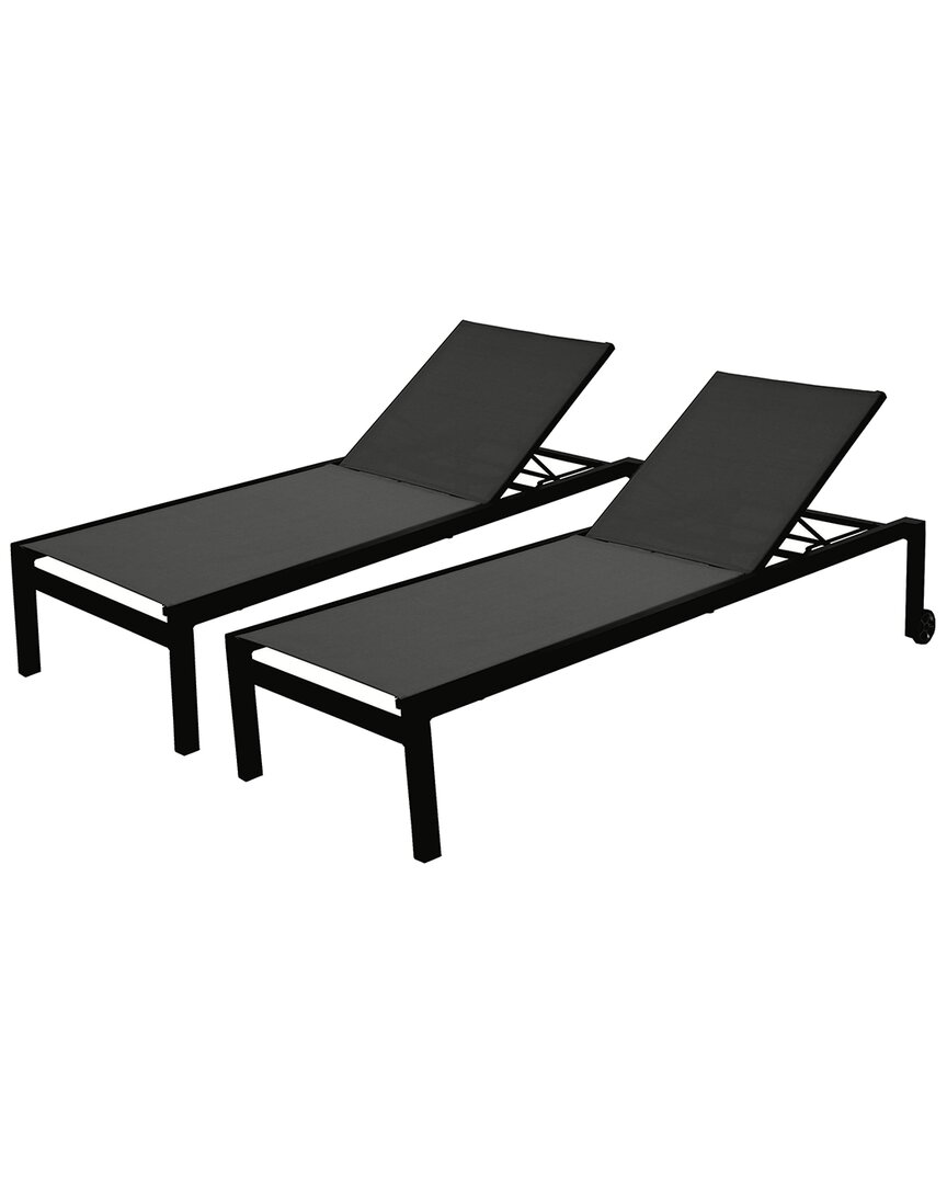Infinity Set Of 2 Outdoor Lounge Chairs With Wheels