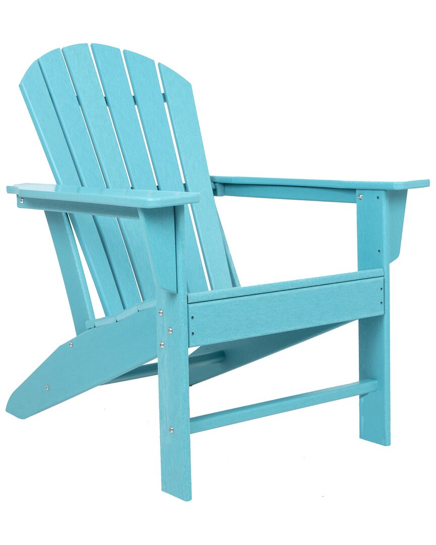 Peyton Lane Resin Traditional Outdoor Adirondack Chair In Blue