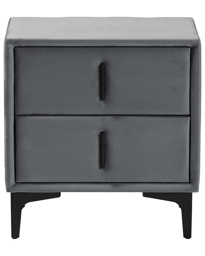 Baxton Studio Etienne Modern Velvet 2-drawer Nightstand