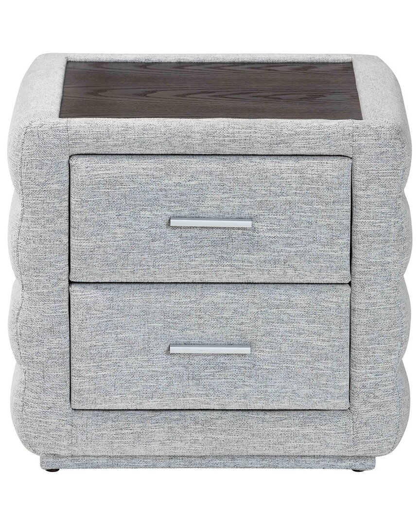 Baxton Studio Cadmus Modern Channel-tufted 2-drawer Nightstand