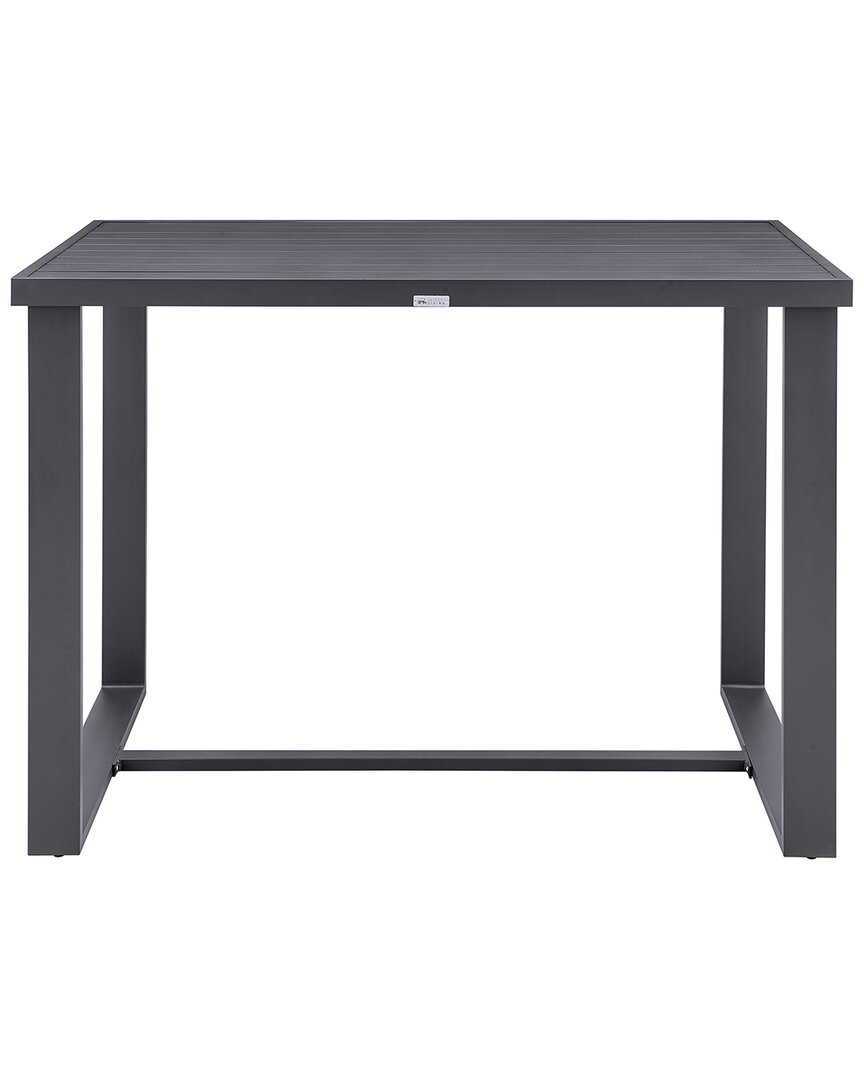 Armen Living Menorca Outdoor Patio Dining Table In Grey