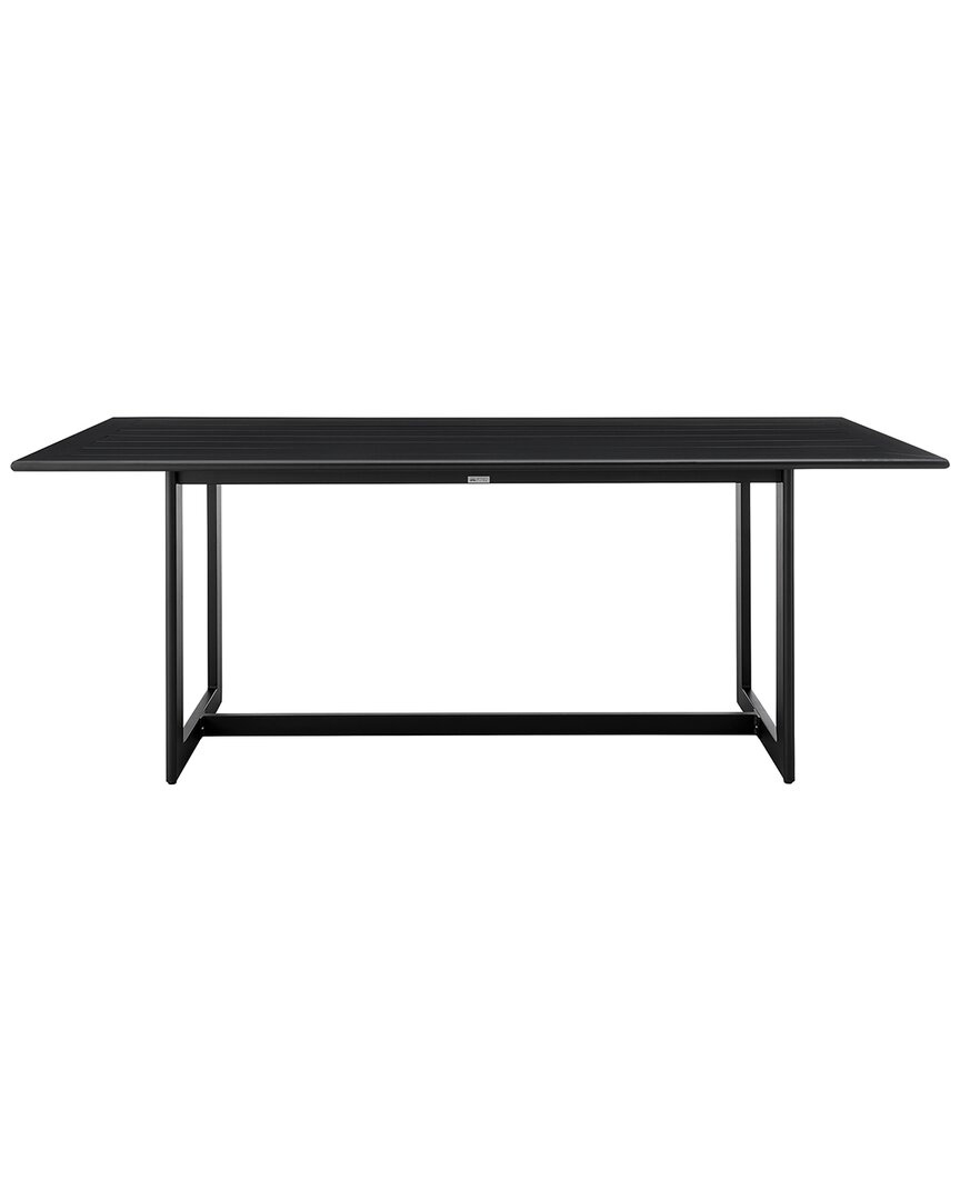 Armen Living Cayman Outdoor Patio Dining Table In Black