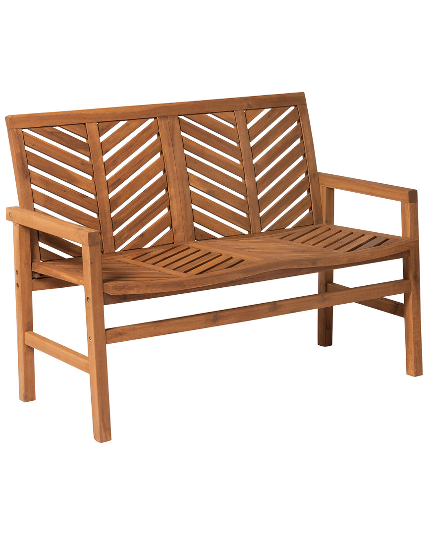 Hewson Outdoor Patio Acacia Wood Loveseat