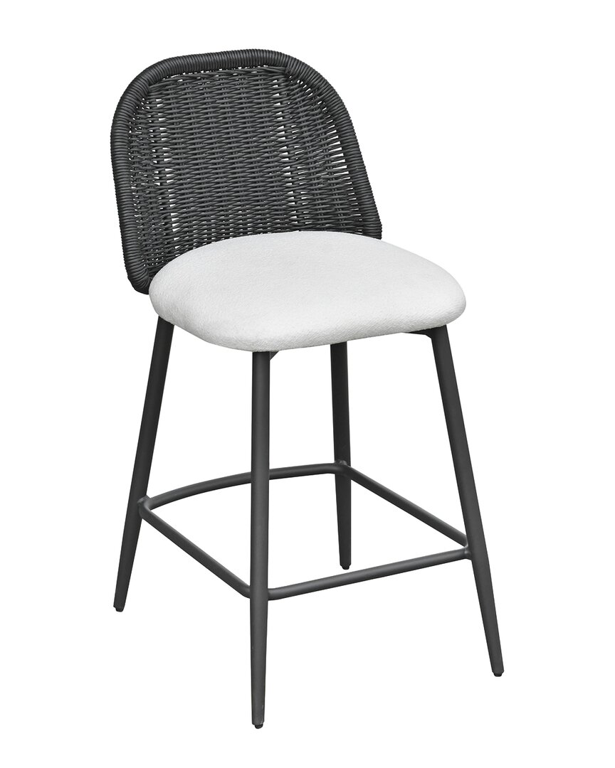 Tov Furniture Alexa Rattan Performance Fabric Outdoor Counter Stool