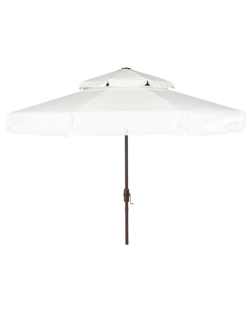 Image of Safavieh Milan Fringe ft Double Top Crank Umbrella