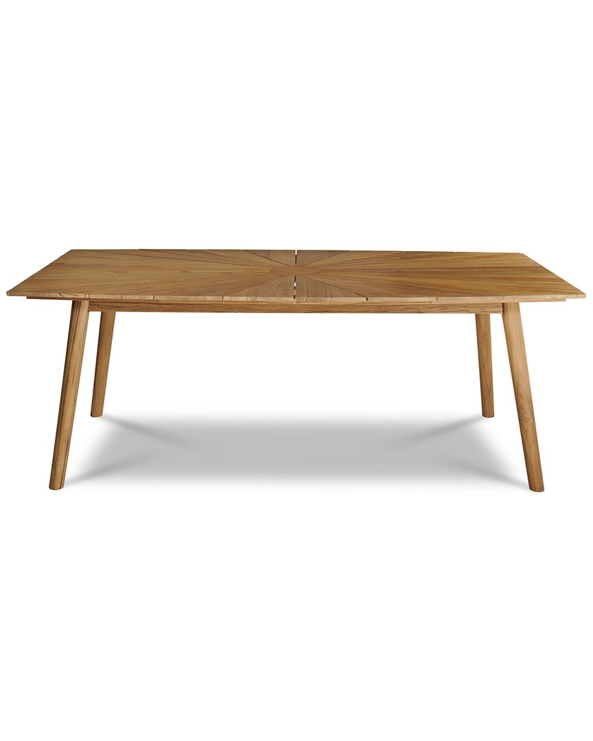 Curated Maison Plaisance Rectangular Teak Outdoor Dining Table In Brown