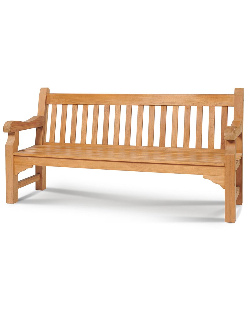 Shop Curated Maison Travert 2 Person Teak Outdoor Bench In Brown