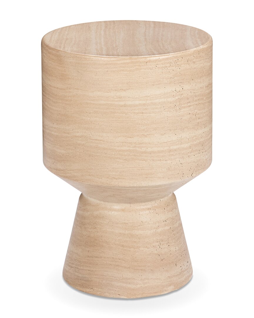 Classic Home Terrace Outdoor Accent Table Beige In Neutral