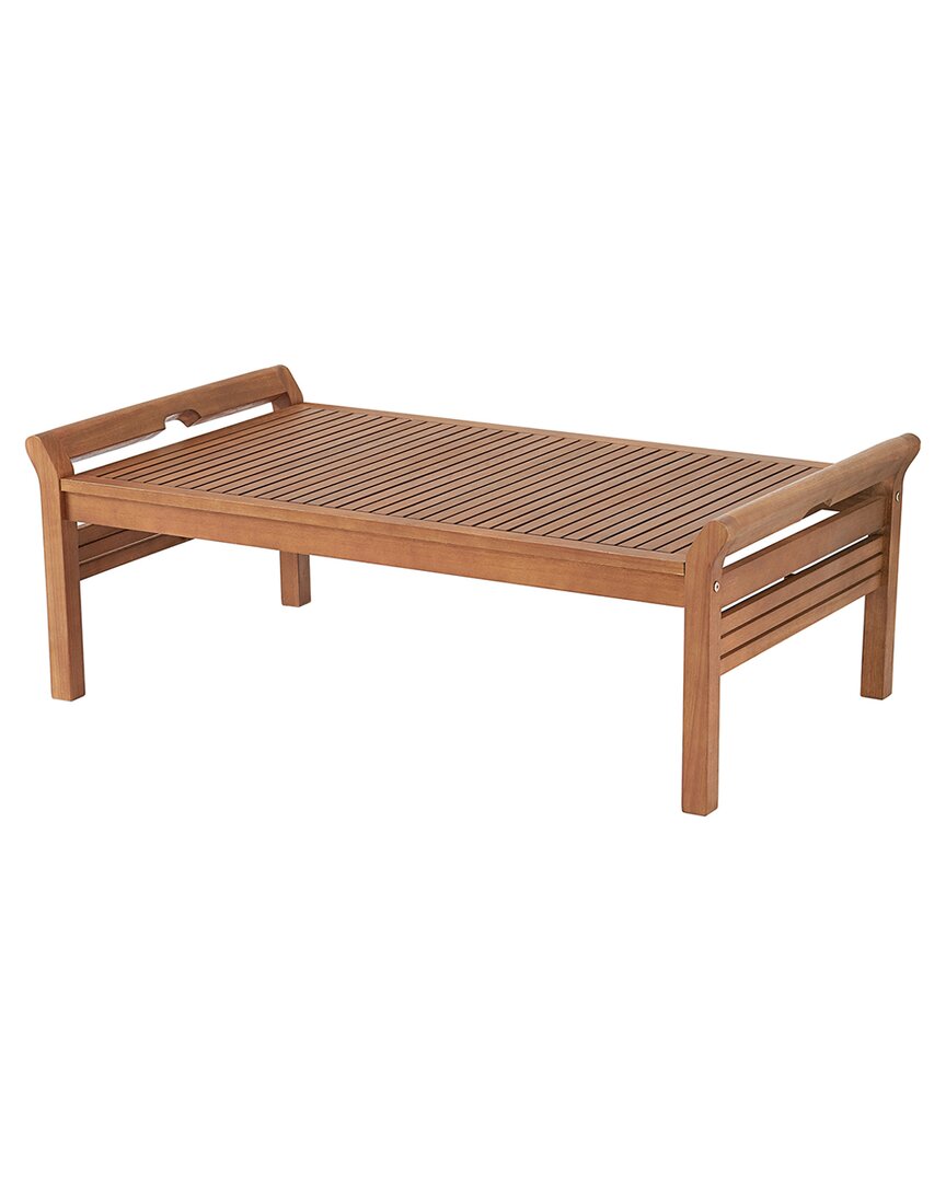 Alaterre Furniture Stamford Eucalyptus Wood Outdoor Rectangle Coffee Table In Natural