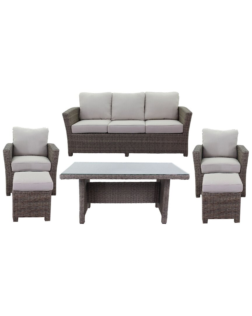 Courtyard Casual Creative Outdoor Products  Capri Grey 6pc Seating Set