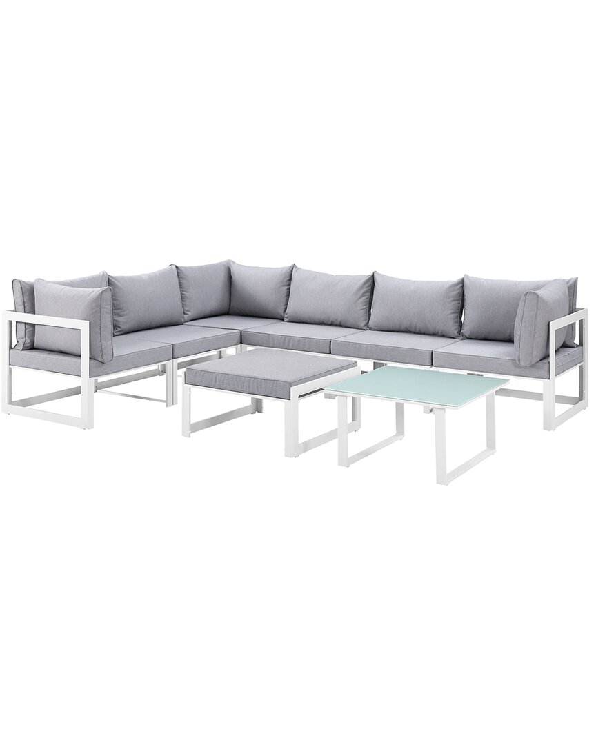 Modway Fortuna 8pc Outdoor Patio Aluminum Sectiona In Multi