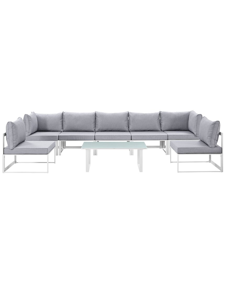 Modway Outdoor Fortuna 8pc Outdoor Patio Sectional In Multi