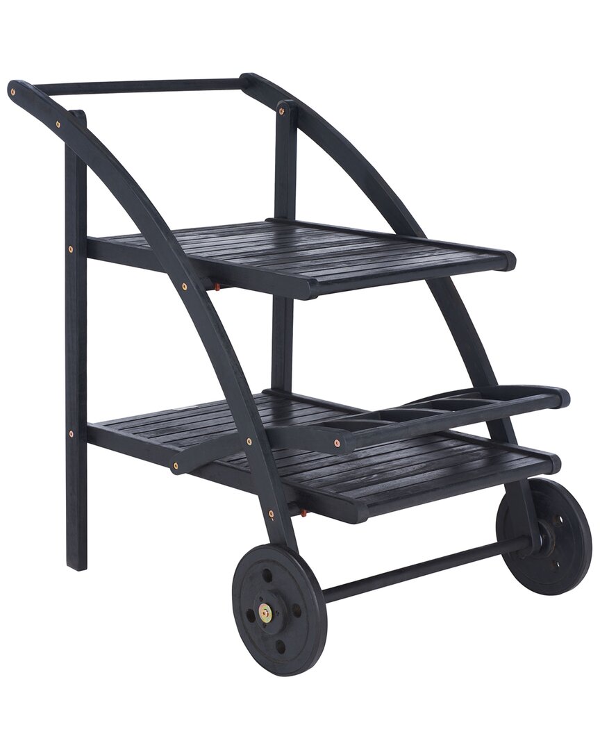 Safavieh Lodi Black Tea Cart In Black