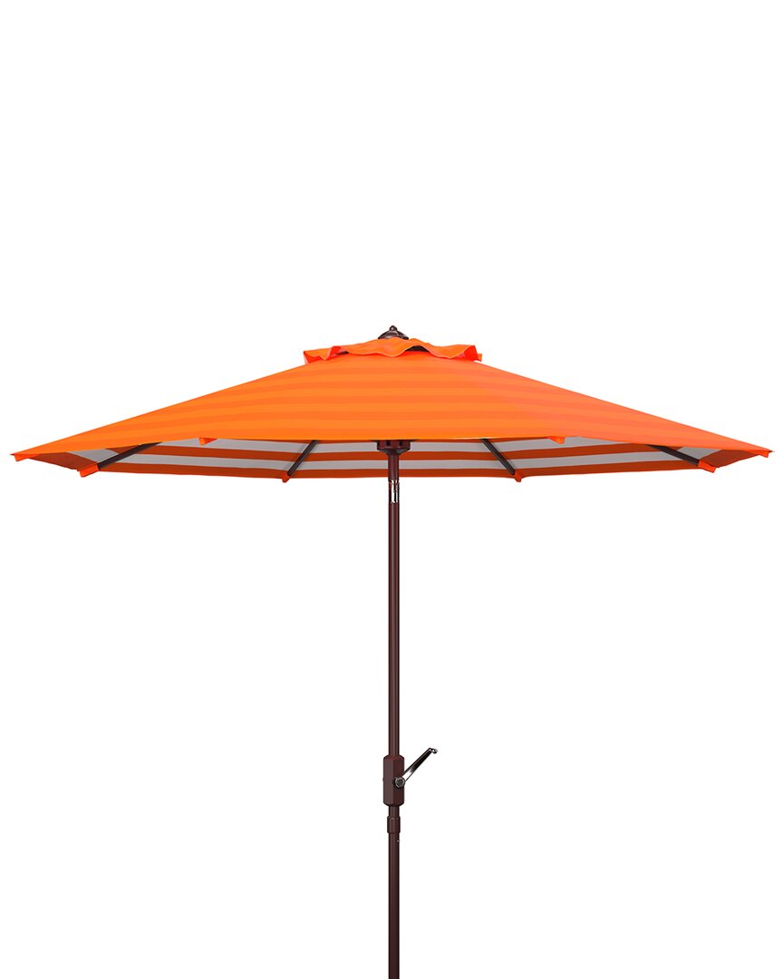 Safavieh Tiana 9ft Crank Umbrella In Orange