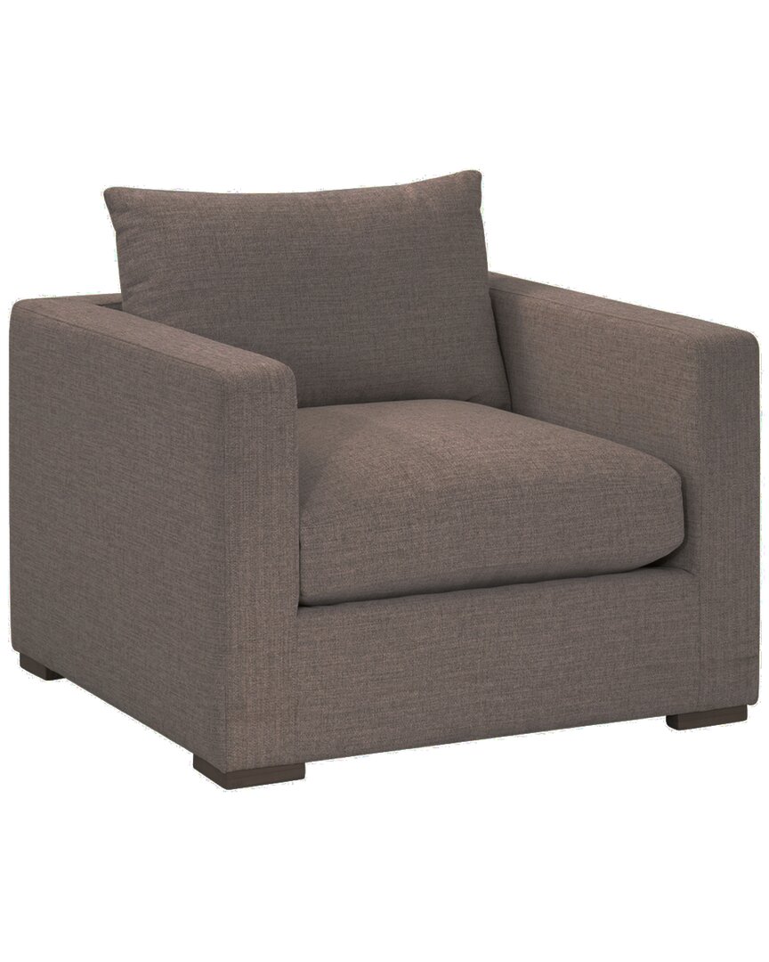 Essentials For Living Newport Outdoor Track Arm Sofa Chair In Brown