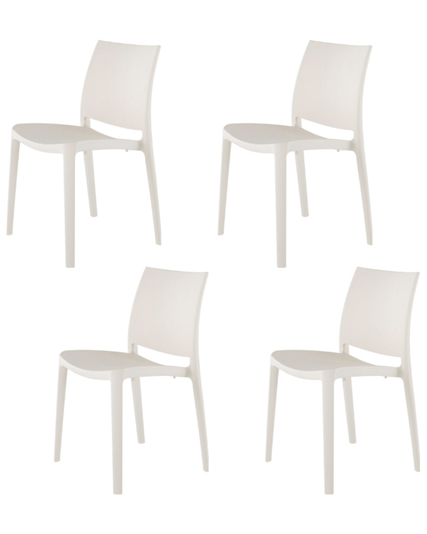 Lagoon Set Of 4  Sensilla Stackable Dining Chairs