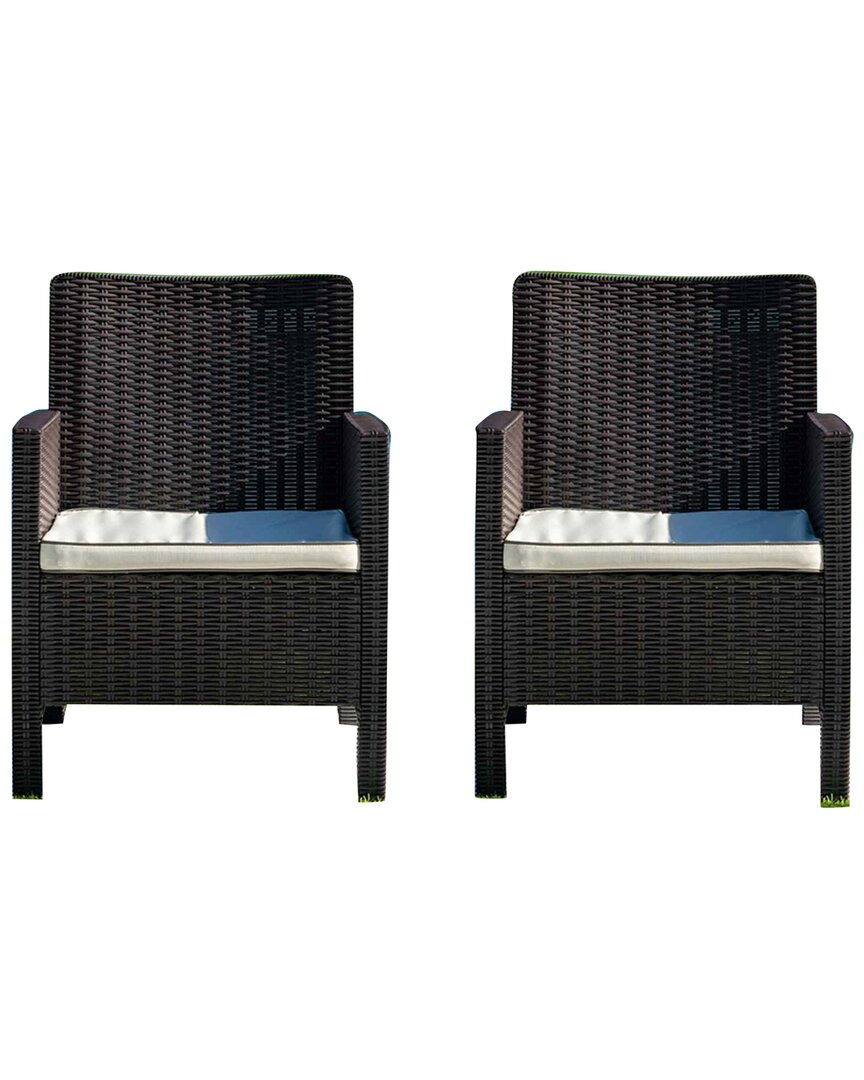 Rainbow Outdoor Nova Set Of 2 Lounge Chairs W/cushion