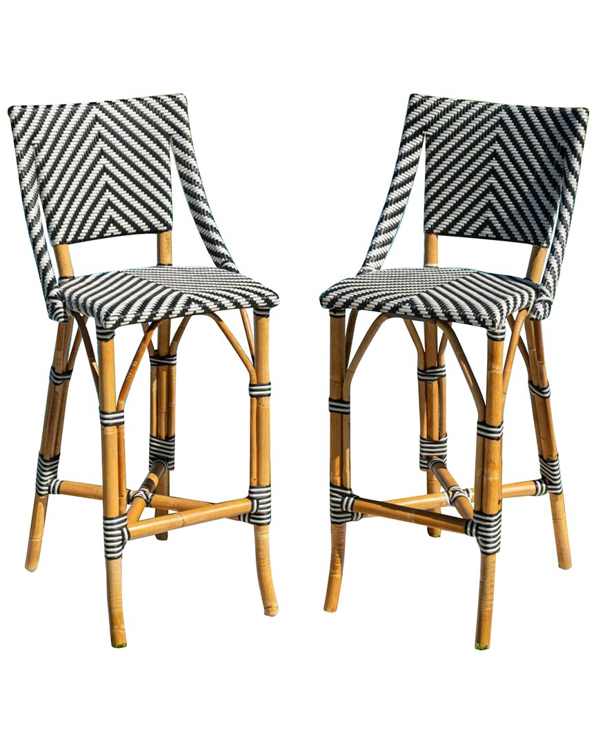 Panama Jack Set 2 Paige Bar Stools In Gray