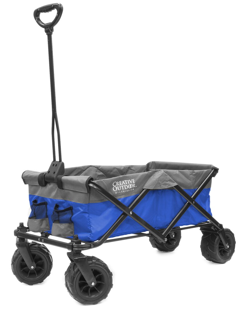 Shop Creative Outdoor Products All Terrain Folding Wagon In Blue