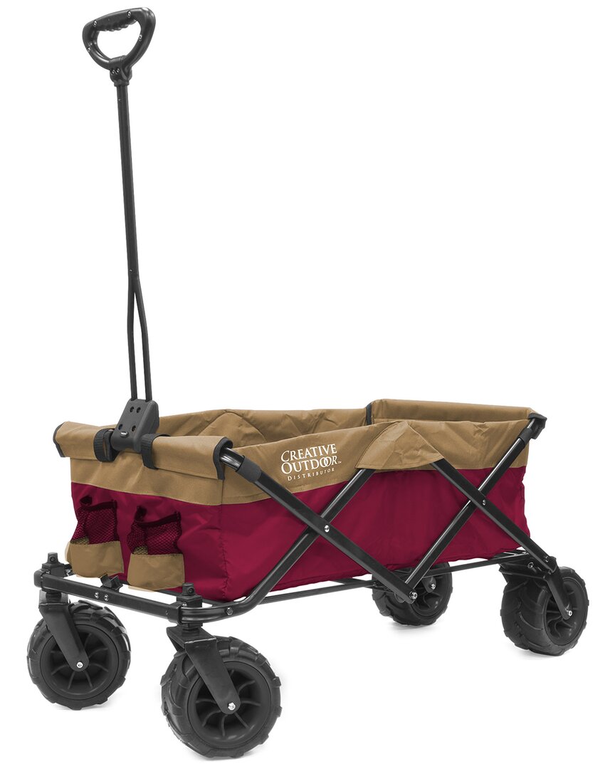 Creative Outdoor Products All Terrain Folding Wagon In Red