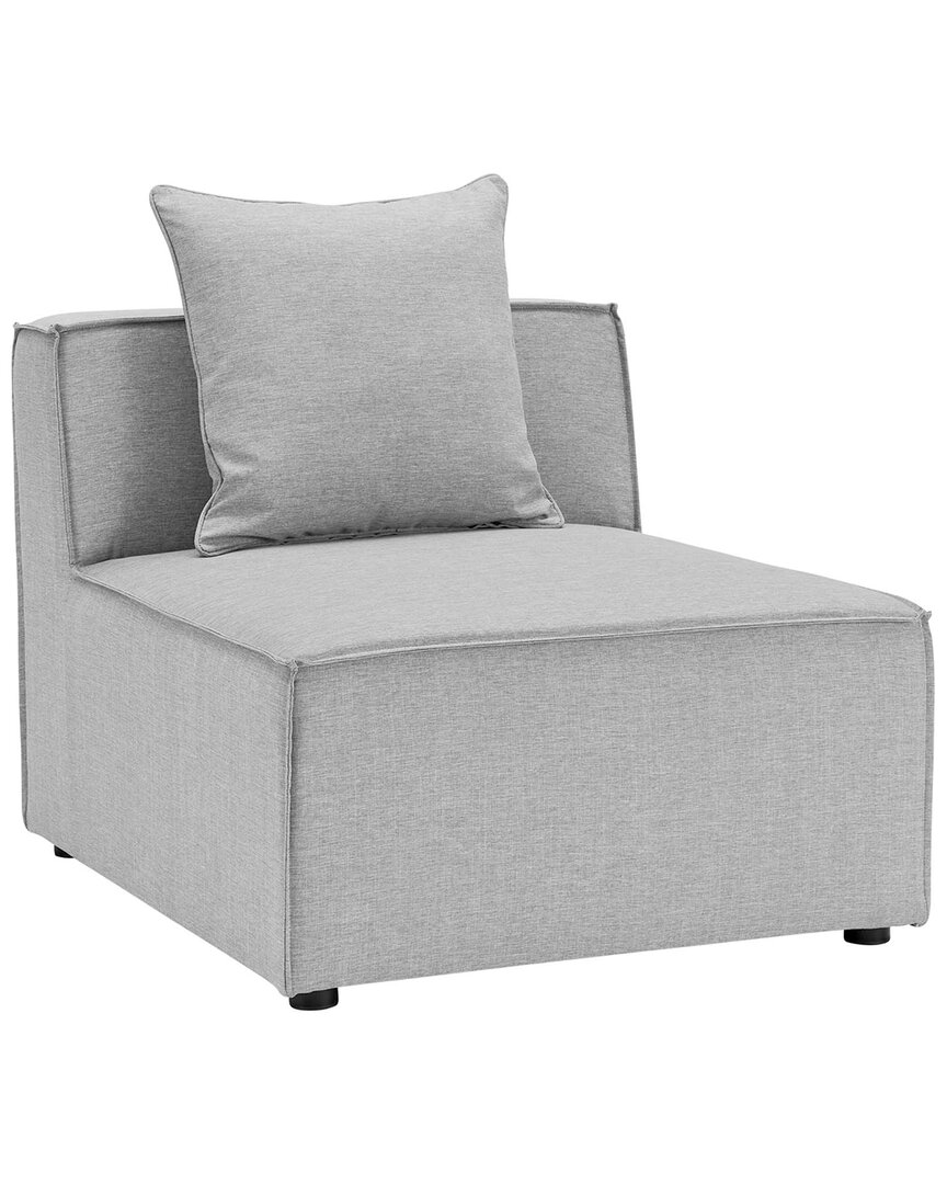 Modway Outdoor Saybrook Outdoor Patio Upholstered Sectional Sofa Armless Chair In Gray