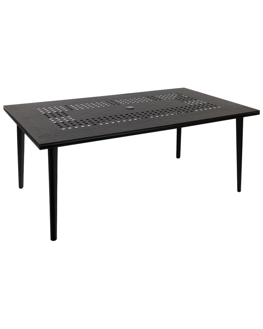 National Tree Company Darby Collection All-weather Dining Table In Charcoal