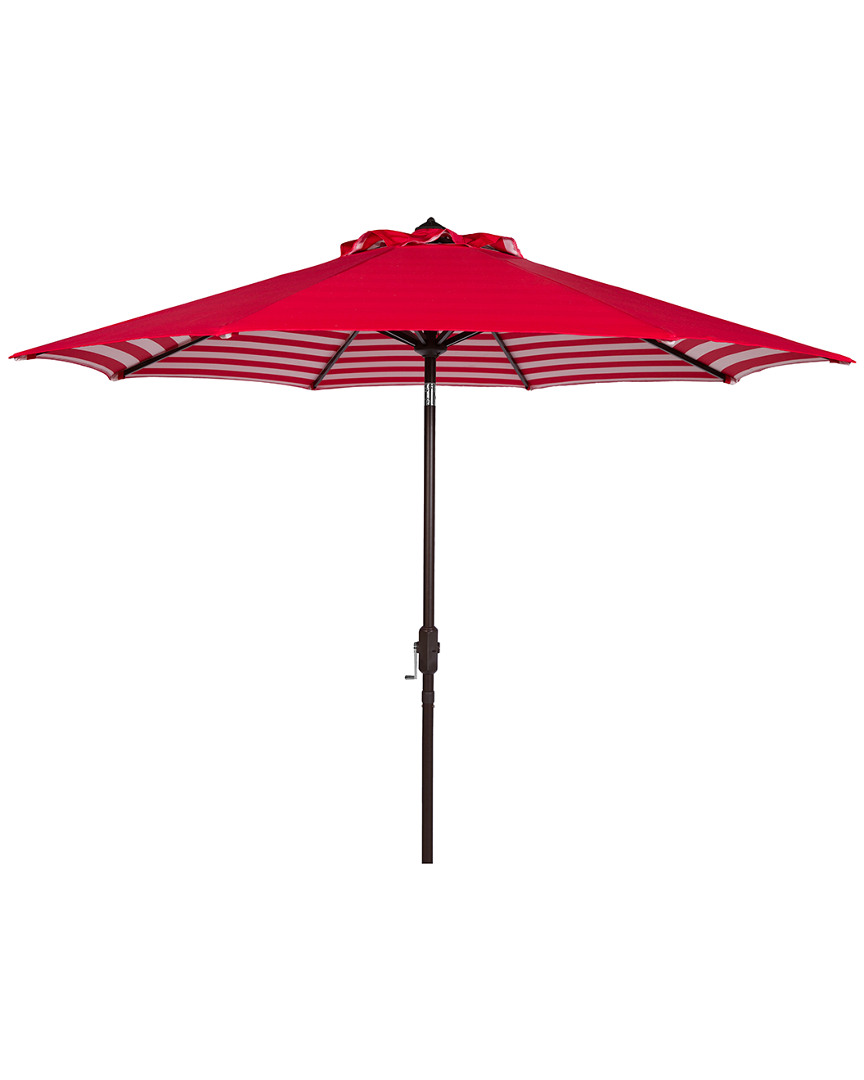 Safavieh Athens Inside Out Striped 9ft Crank Outdoor Auto Tilt Umbrella